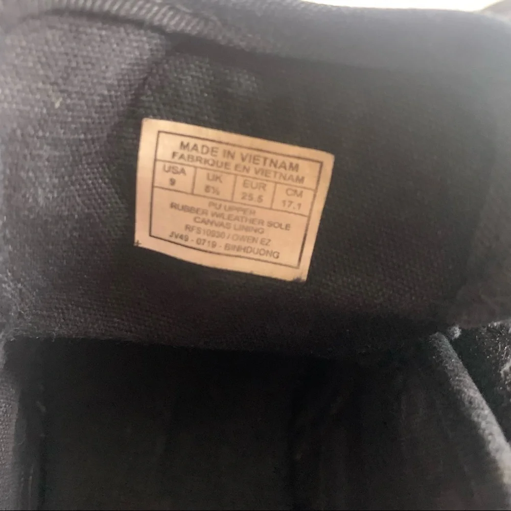 Polo Ralph Lauren All Black Leather ankle boot sneaker kids 9 toddler